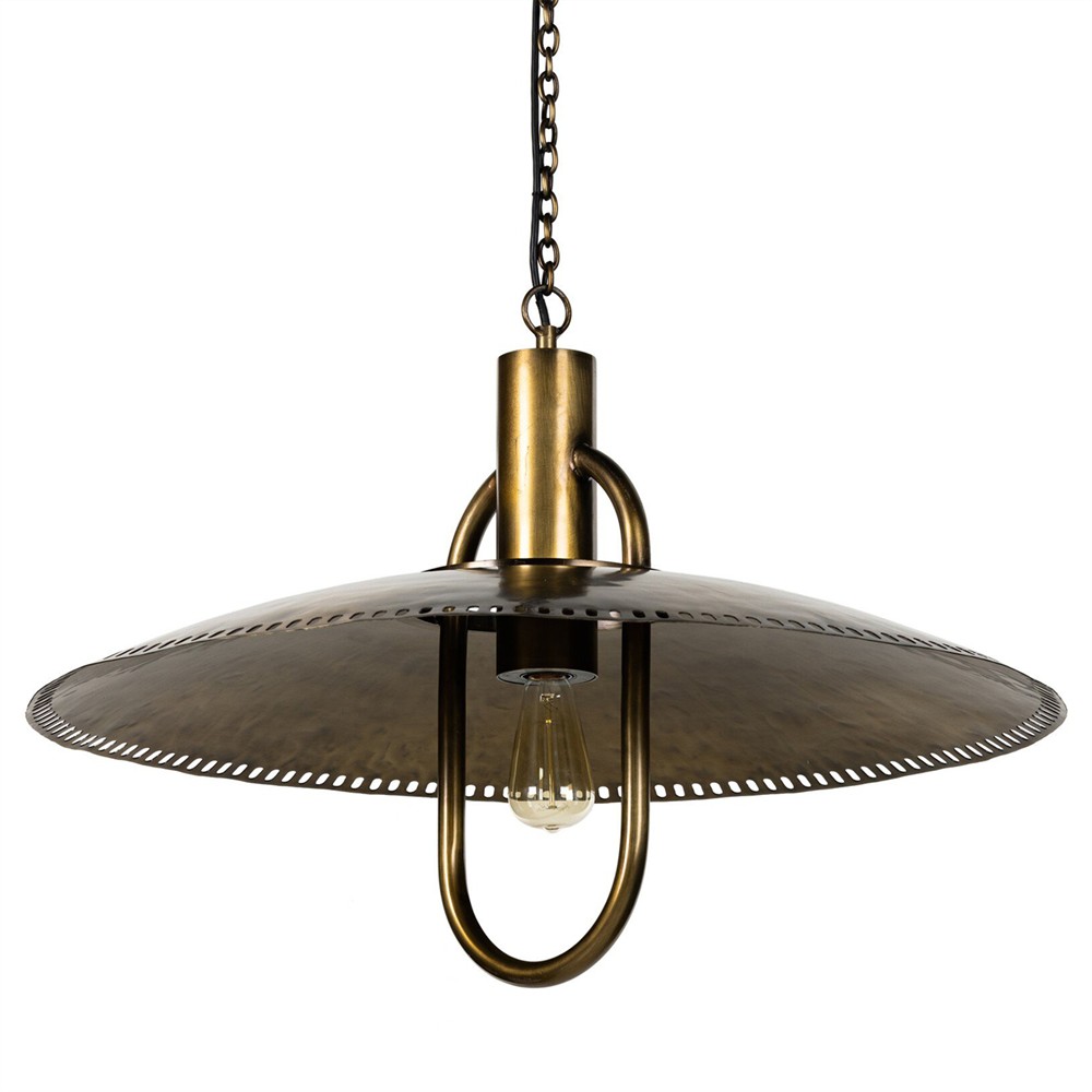 Arely Updated Traditional Dark Antique Brass Iron Single Pendant|
