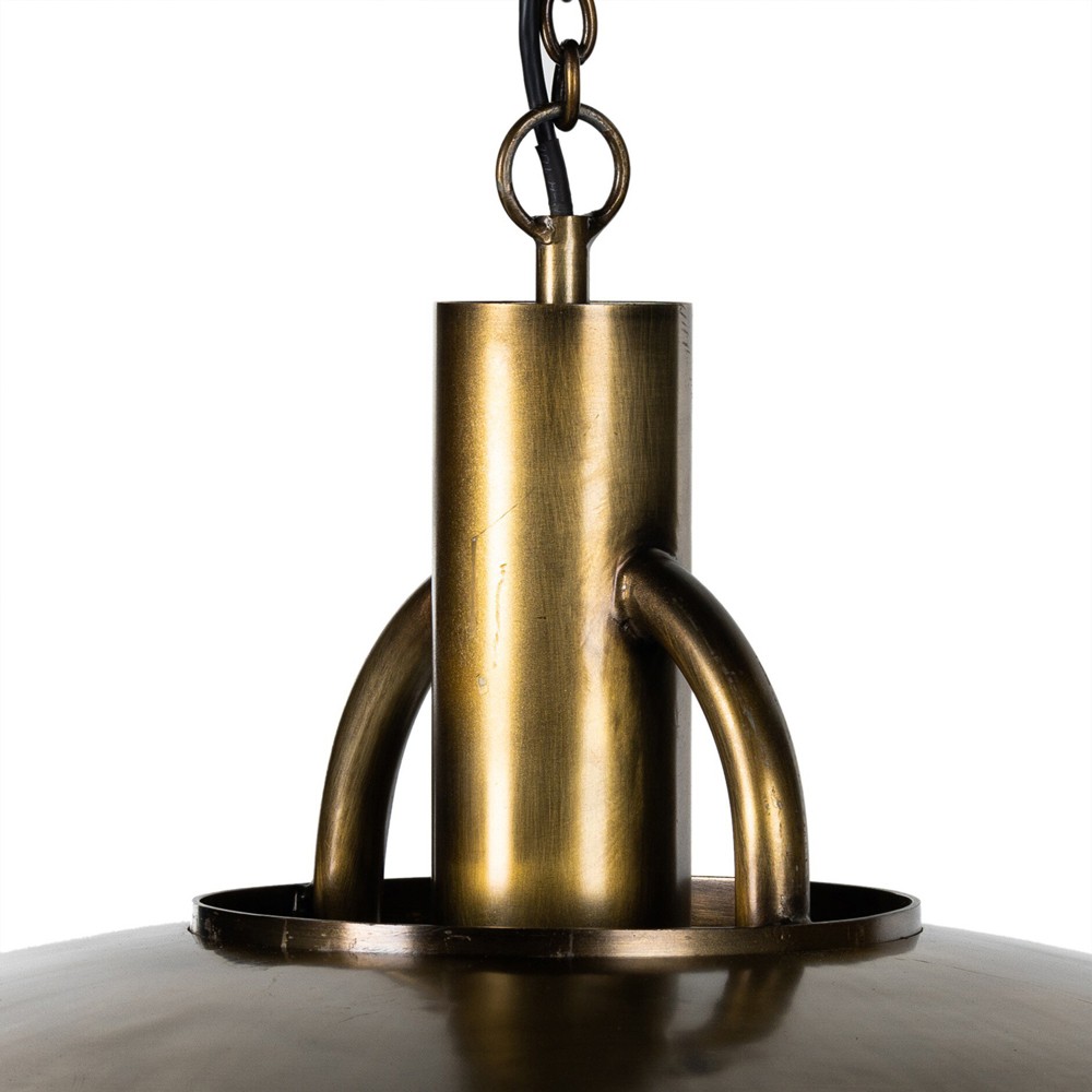 Arely Updated Traditional Dark Antique Brass Iron Single Pendant|