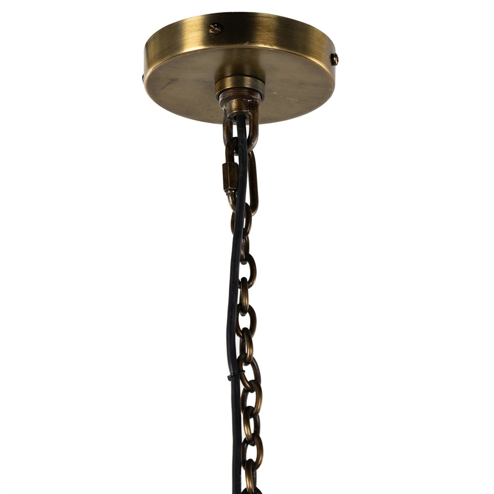 Arely Updated Traditional Dark Antique Brass Iron Single Pendant|
