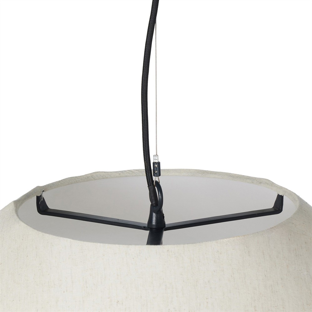 Mccarthy Modern Classic Beige Linen Shade Single Pendant|