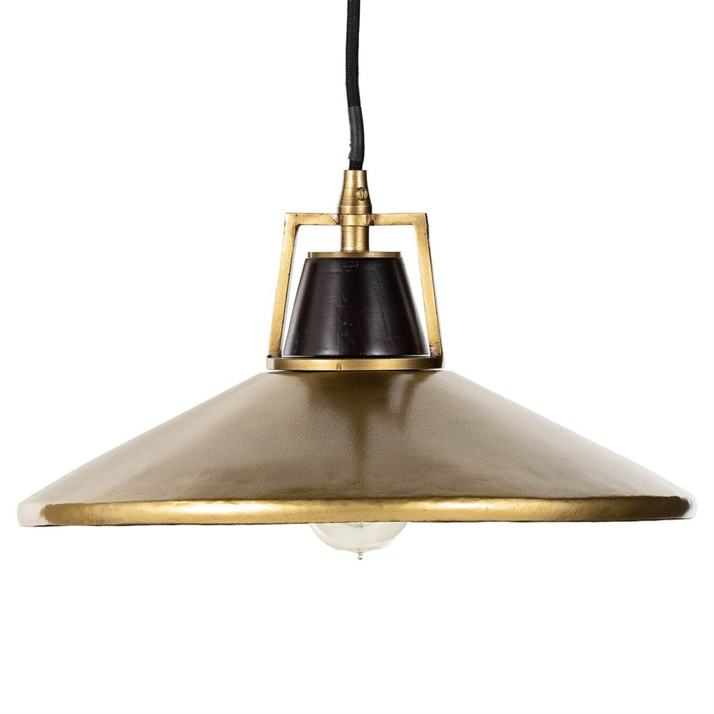 Novak Updated Traditional Antique Brass Iron Single Pendant|