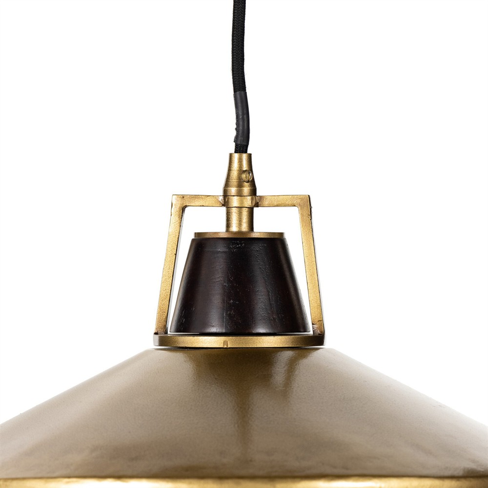 Novak Updated Traditional Antique Brass Iron Single Pendant|