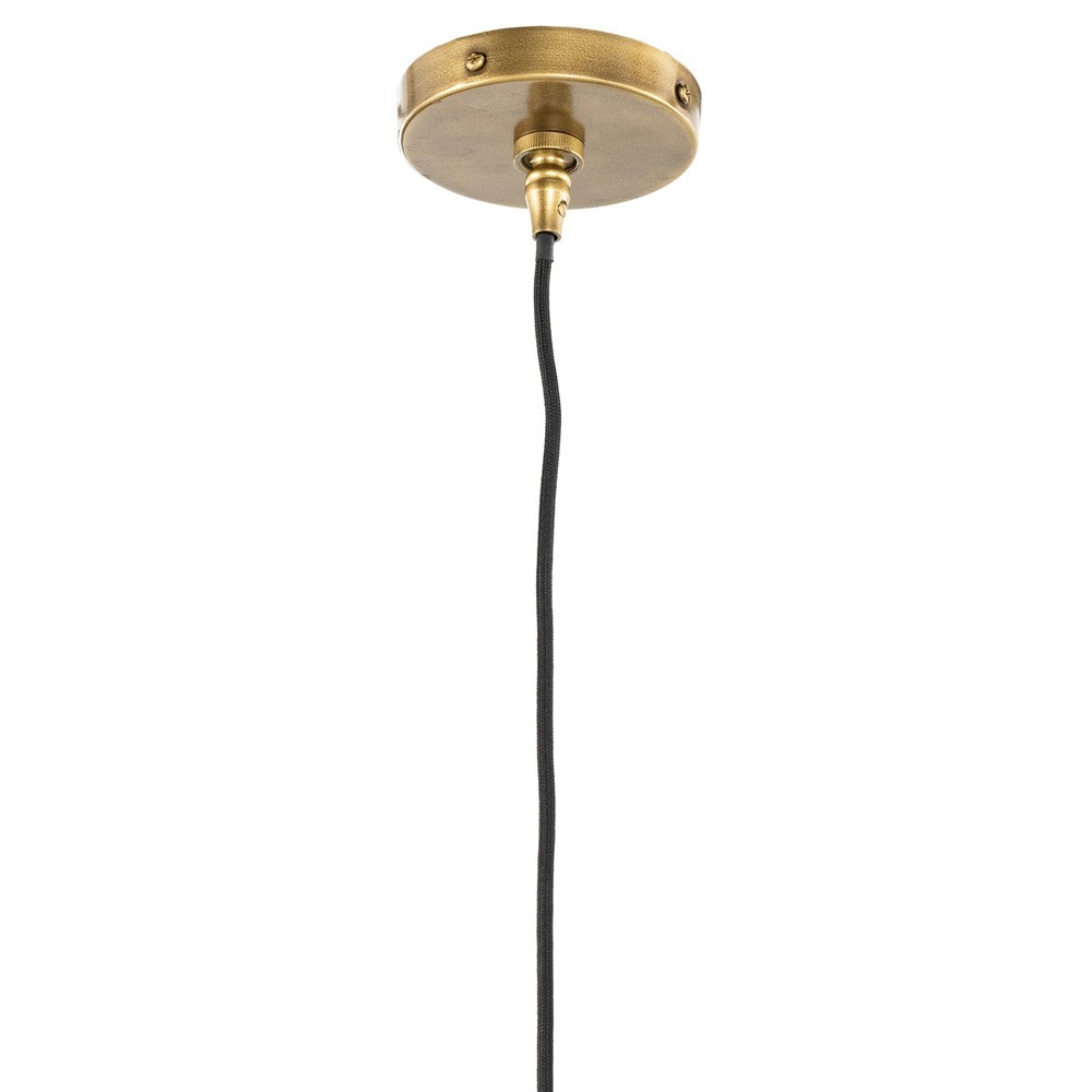 Novak Updated Traditional Antique Brass Iron Single Pendant|