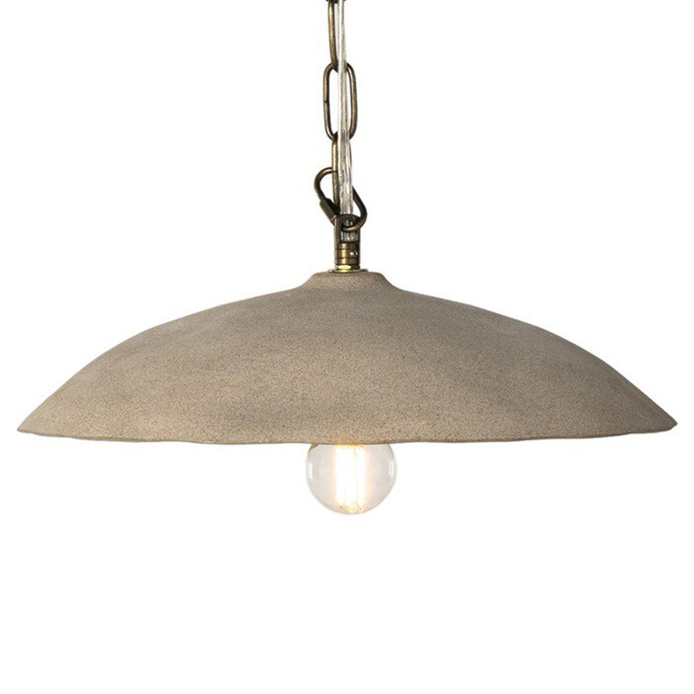 Filomenina Coastal Sand Ceramic Shade Single Pendant|