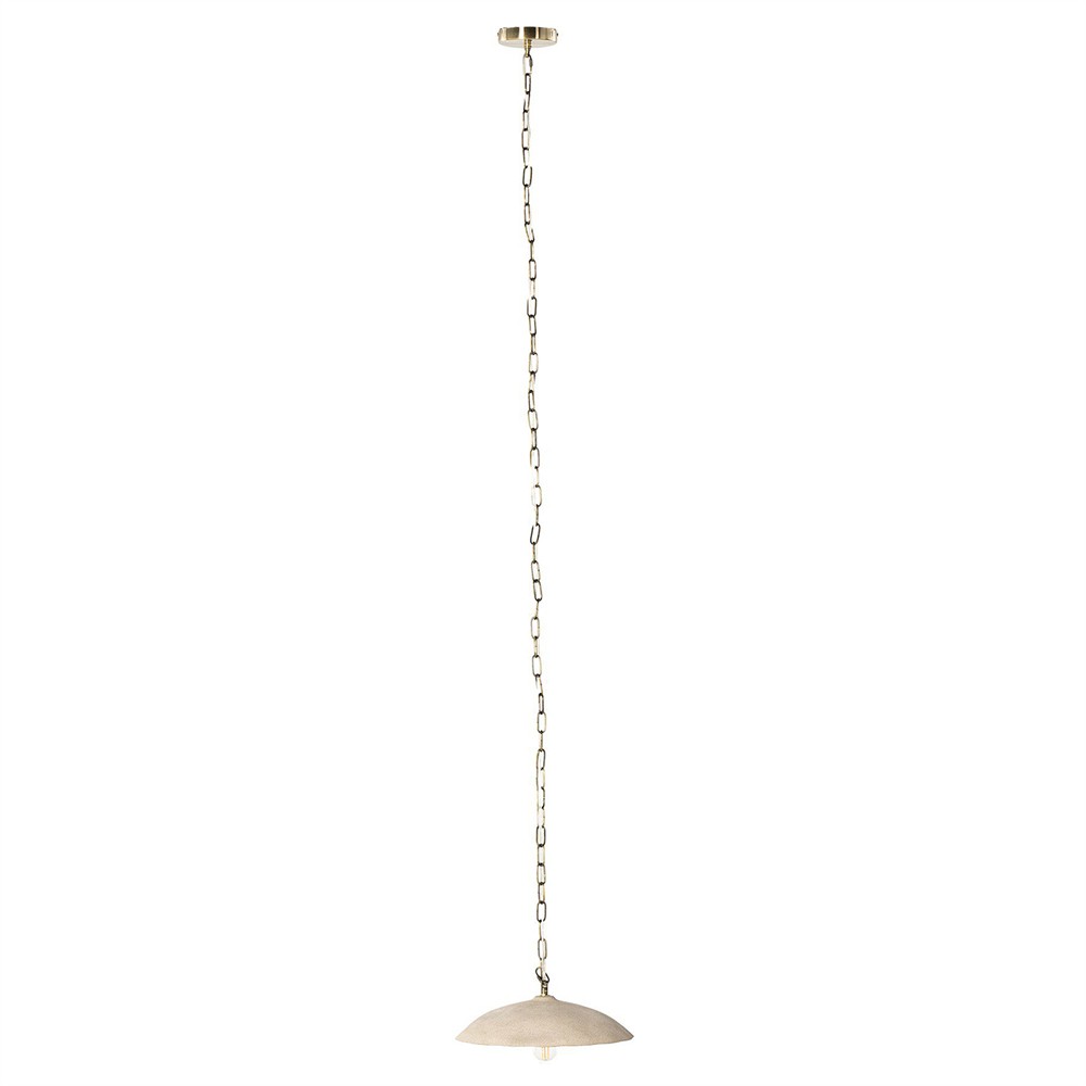 Filomenina Coastal Sand Ceramic Shade Single Pendant|
