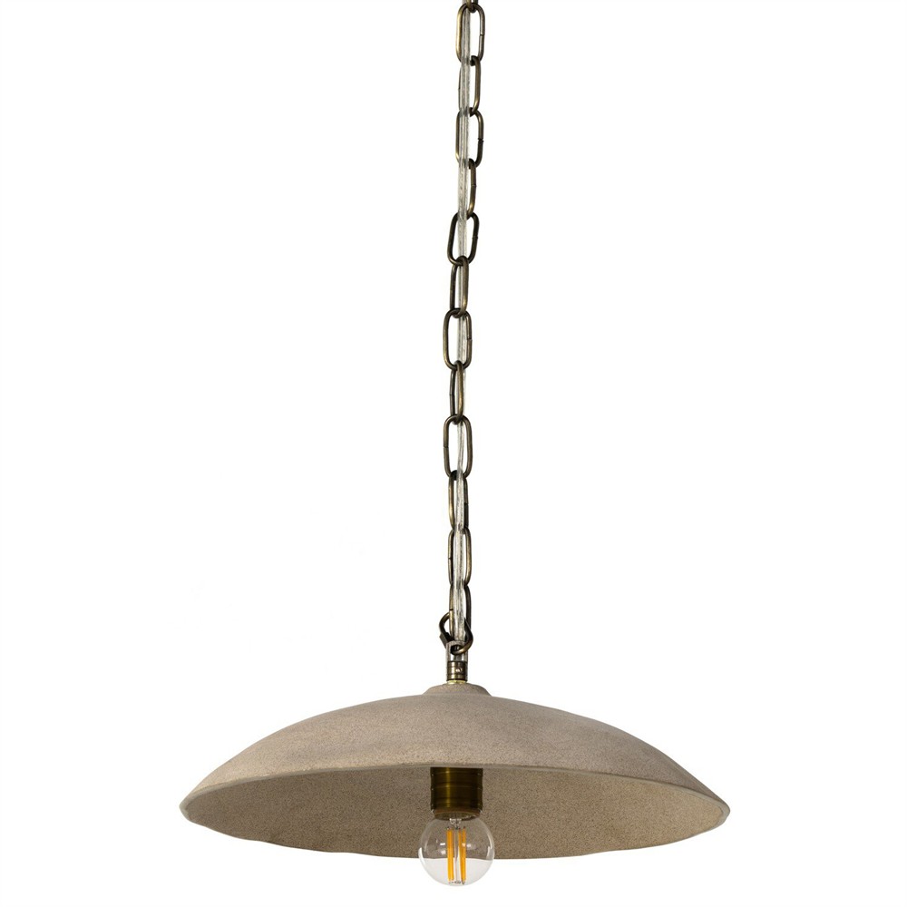 Filomenina Coastal Sand Ceramic Shade Single Pendant|