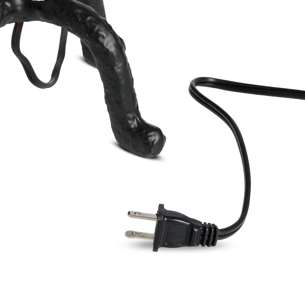 Shauna Updated Traditional Matte Black Aluminum Footed Base Table Lamp|