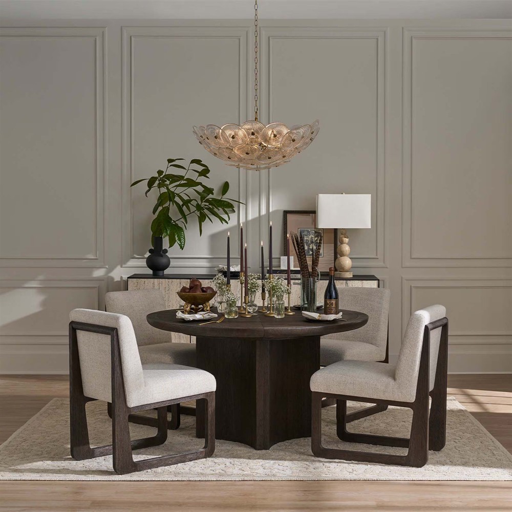 Holly Updated Traditional Smoke Glass Medallions Natural Brass Chandelier|