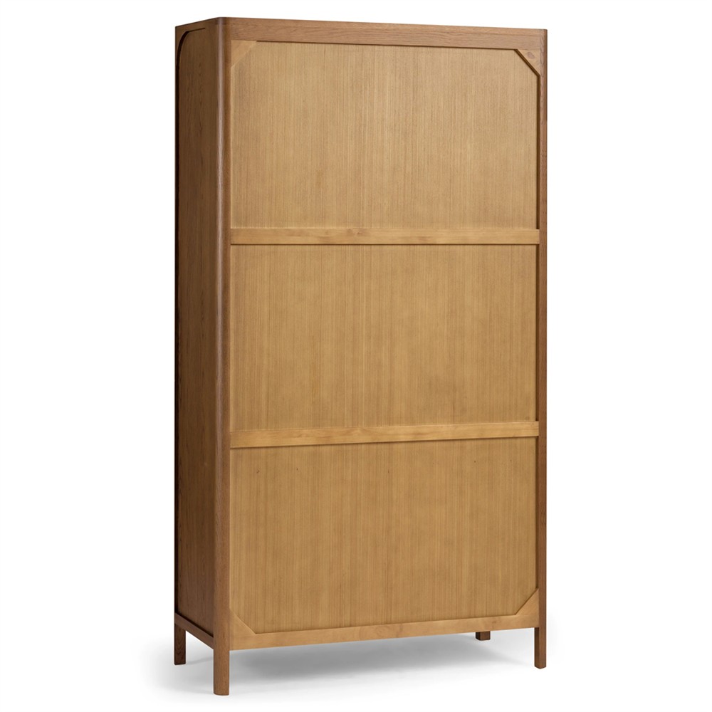 Abdiel Modern Classic Brown Wood Display Cabinet|