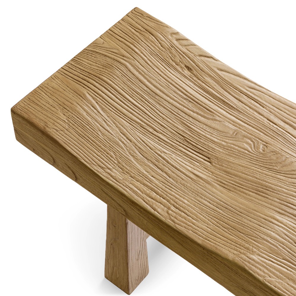 Kellan Modern Classic Brown Reclaimed Elm Wood Entryway Bench|