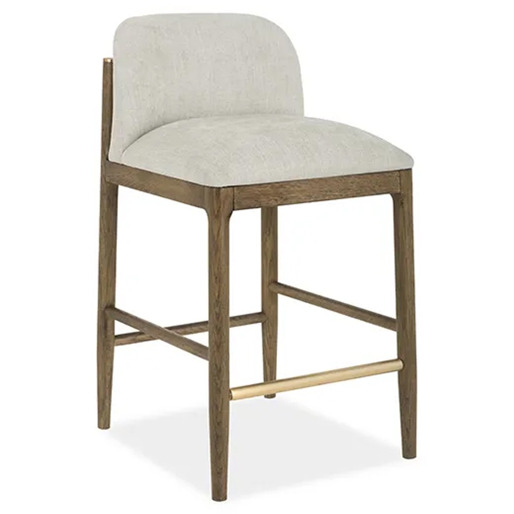Clia Modern Classic Cream Performance Natural Oak Counter Stool|