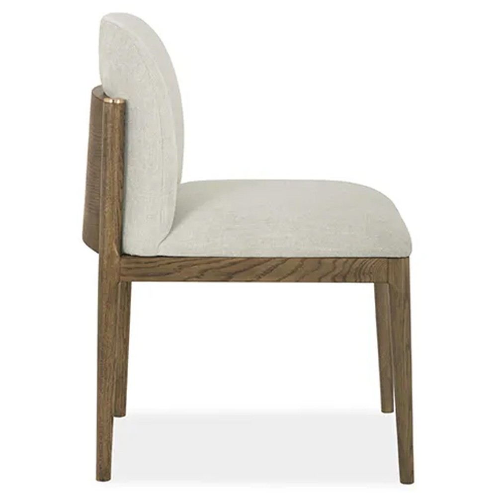 Clia Modern Classic Cream Performance Brown Oak Dining Chair |