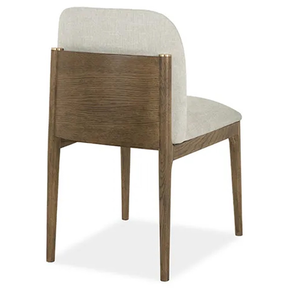Clia Modern Classic Cream Performance Brown Oak Dining Chair |