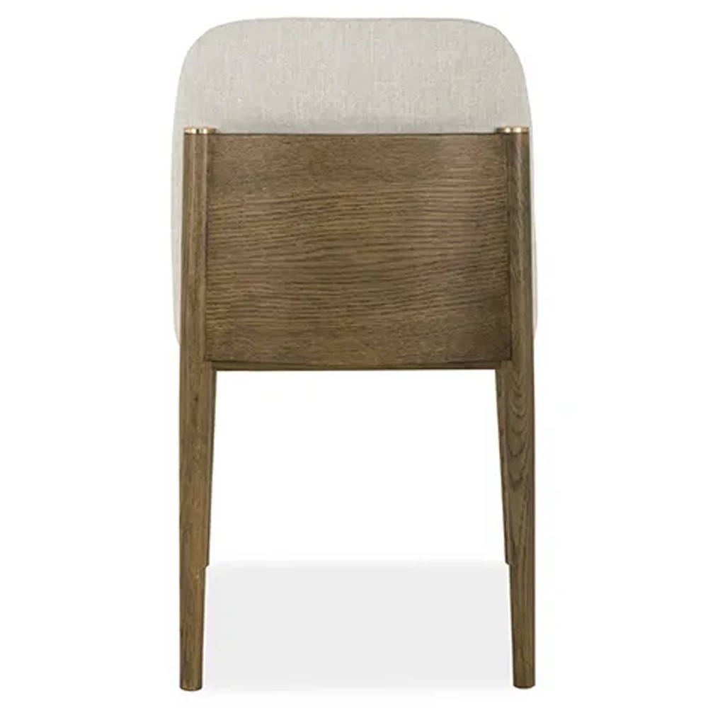Clia Modern Classic Cream Performance Brown Oak Dining Chair |
