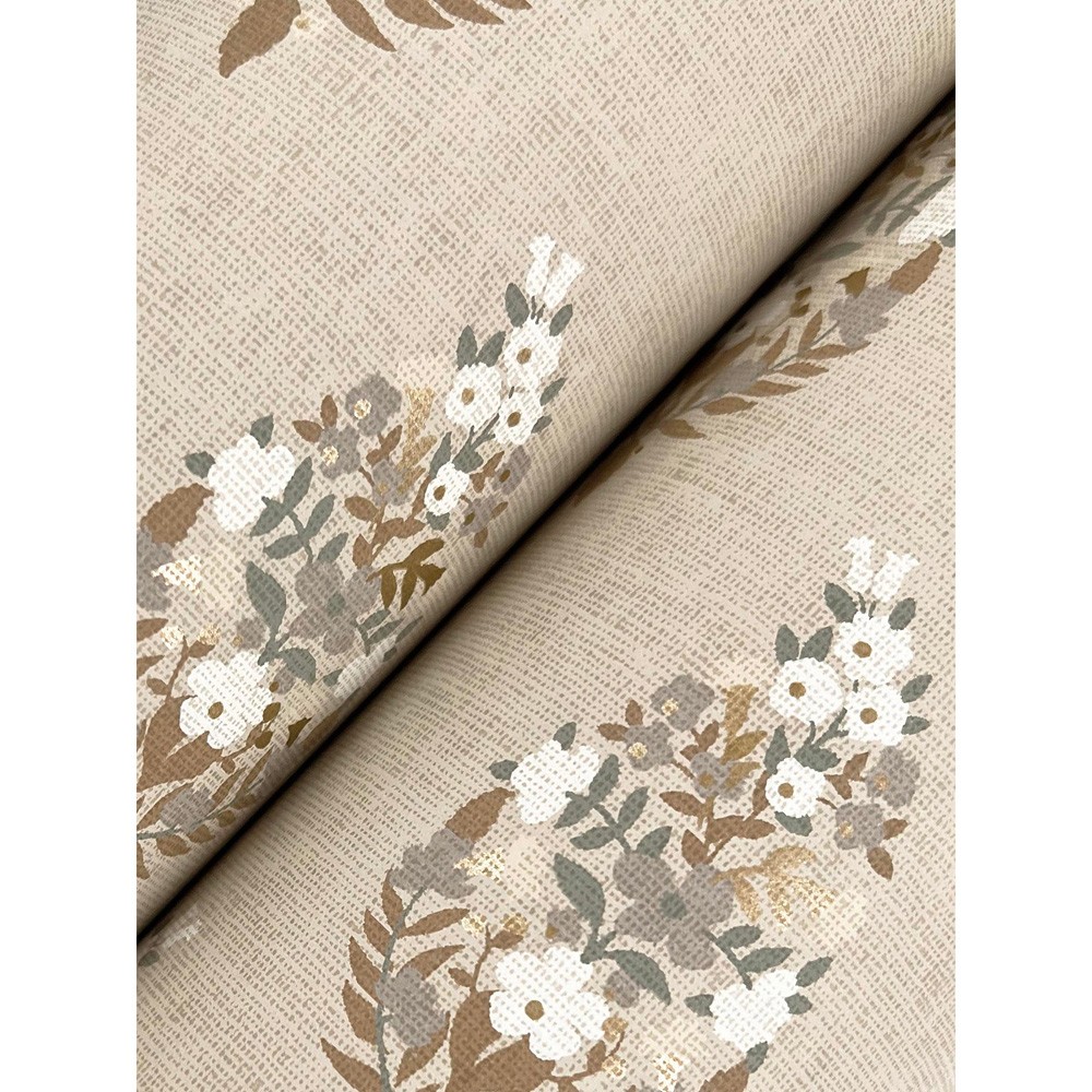 Paisley Linen French Country Wallpaper | Kathy Kuo Home