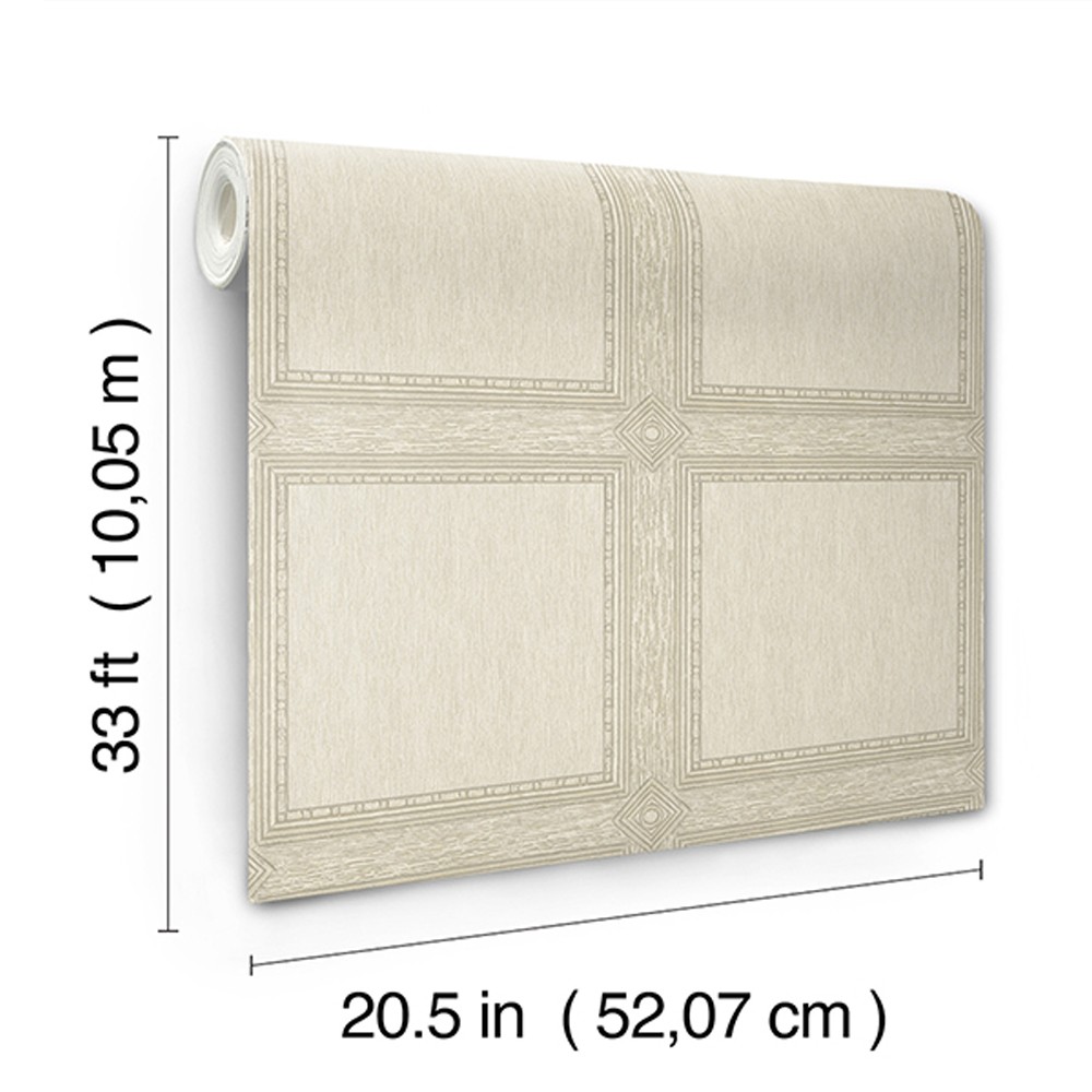 Moorland Ivory Wood Panel Wallpaper | Kathy Kuo Home