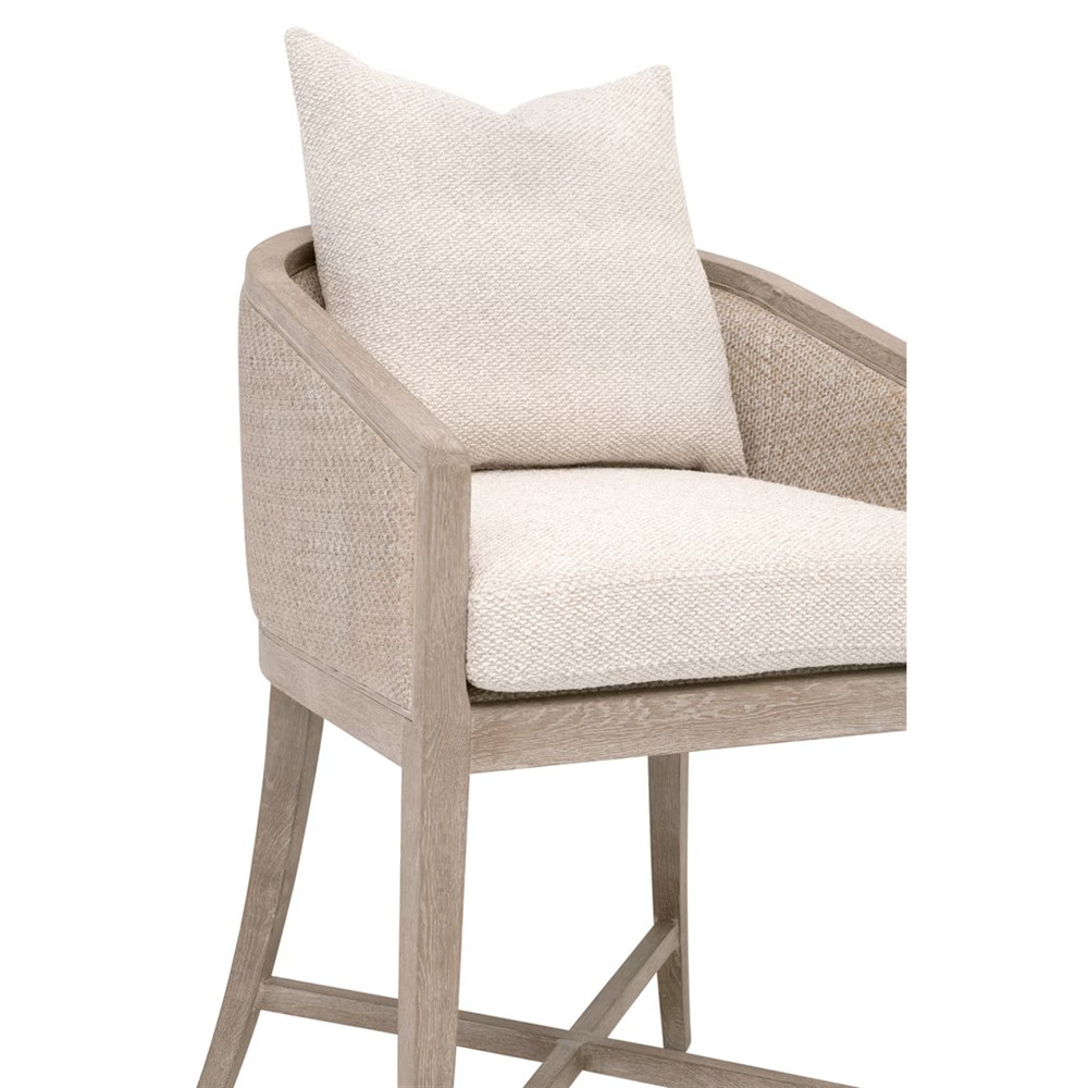 Mason Coastal Beach Cream Performance Grey Oak Counter Stool|