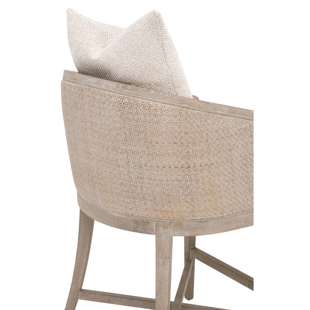 Mason Coastal Beach Cream Performance Grey Oak Counter Stool|