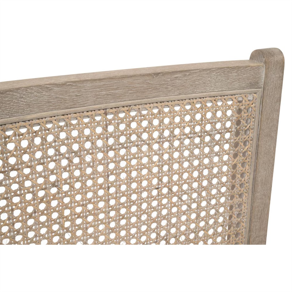 Elias Coastal Beach Cream Performance Woven Cane Counter Stool|