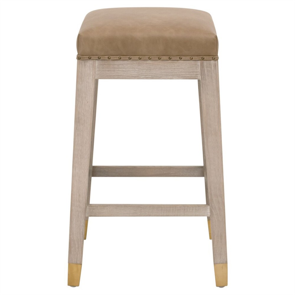 Inaya Modern Classic Grey Ash Wood Counter Stool|