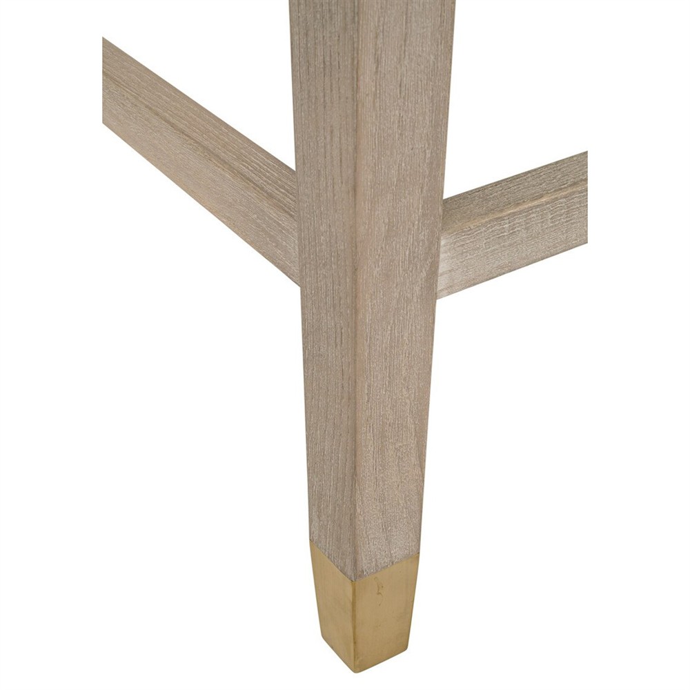 Inaya Modern Classic Grey Ash Wood Counter Stool|