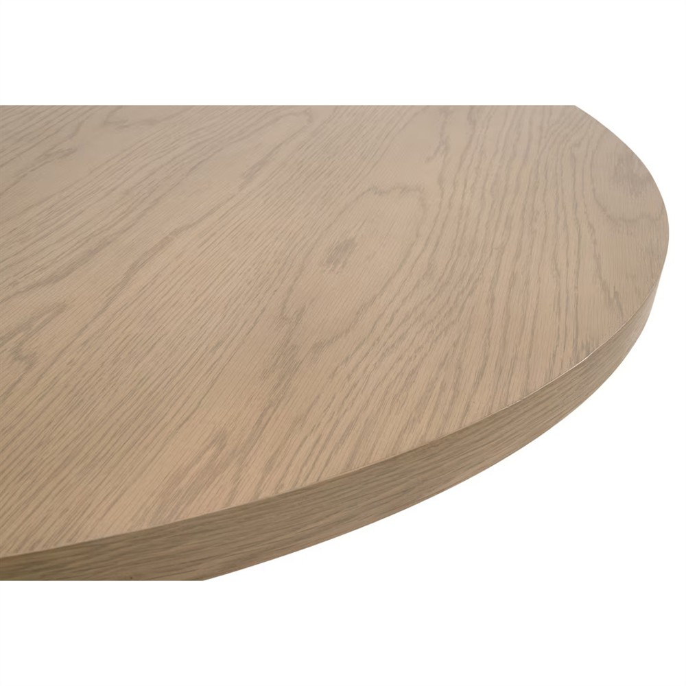 Jameel Coastal Beach Natural Oak Round Dining Table - 54''|
