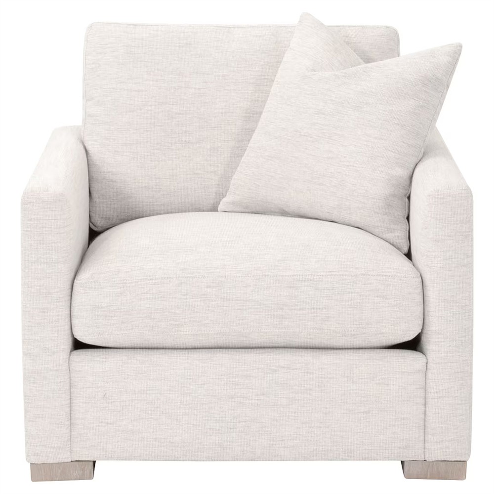 Davis Modern Classic Cream Performance Grey Oak Arm Chair|