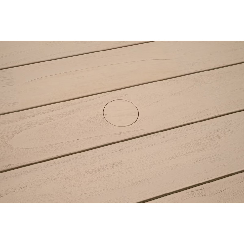 Samuel Coastal Beach Washed Teak Outdoor Rectangular Outdoor Dining Table -72"|