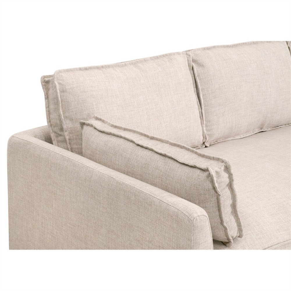 Shomari French Country Cream Performance Slipcovered Outdoor Sofa - 91"|