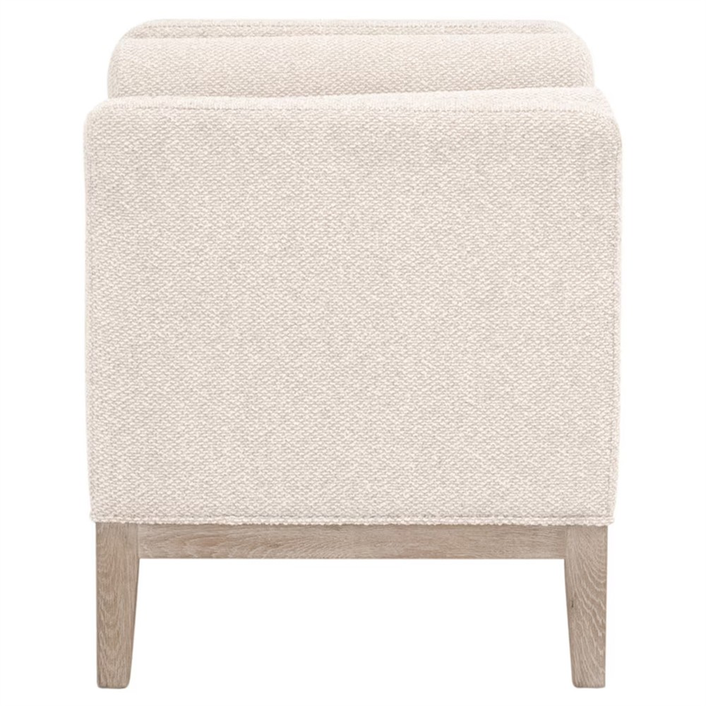 Kelly Modern Classic Cream Performance Natural Grey Oak Accent Stool|