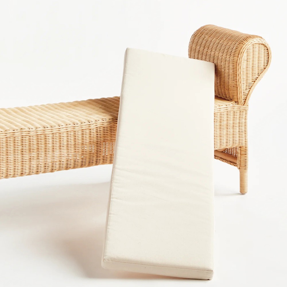 Cesare Coastal Beach Natural Woven Rattan Entryway Bench|