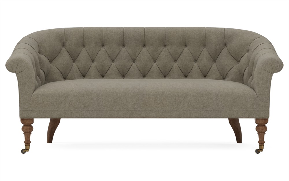 Nanette Flagstone Velvet Loveseat - 66"|