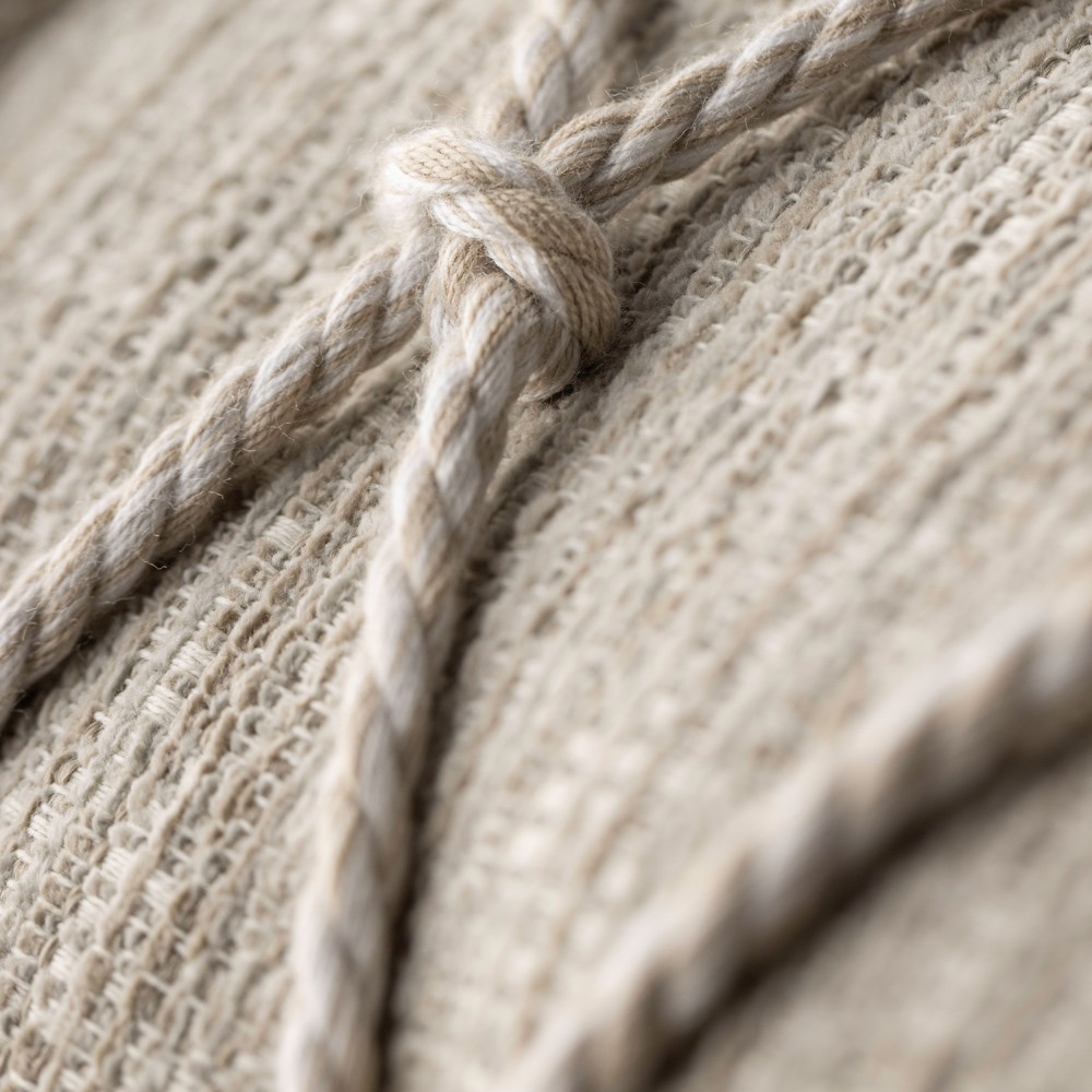 Jero Coastal Beach Beige Lattice Indoor Outdoor Lumbar Pillow - 12x20|