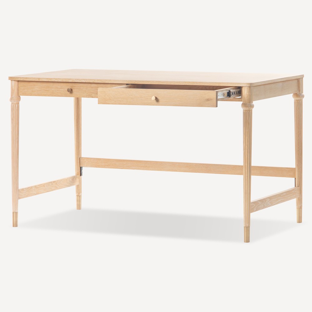 Alistair Updated Traditional Natural Oak Desk|