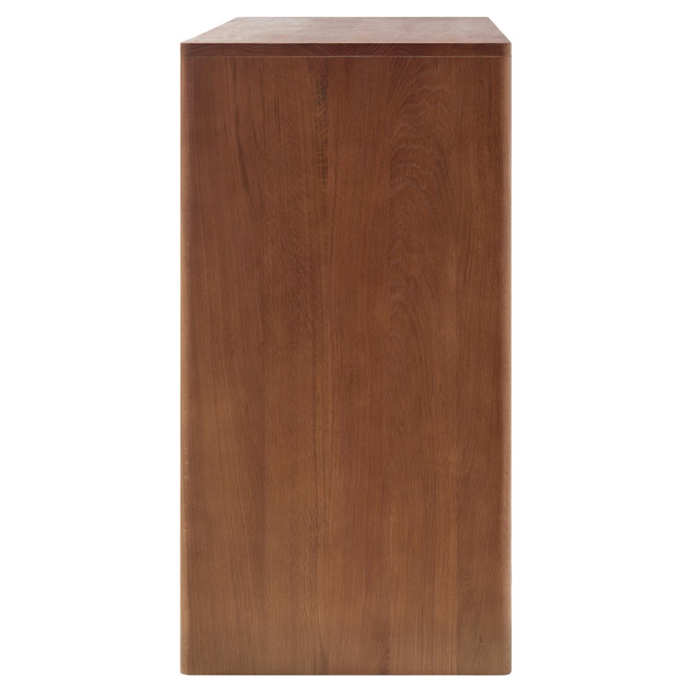 Delwyn Modern Classic Textured Metallic Oak Wood Cabinet|