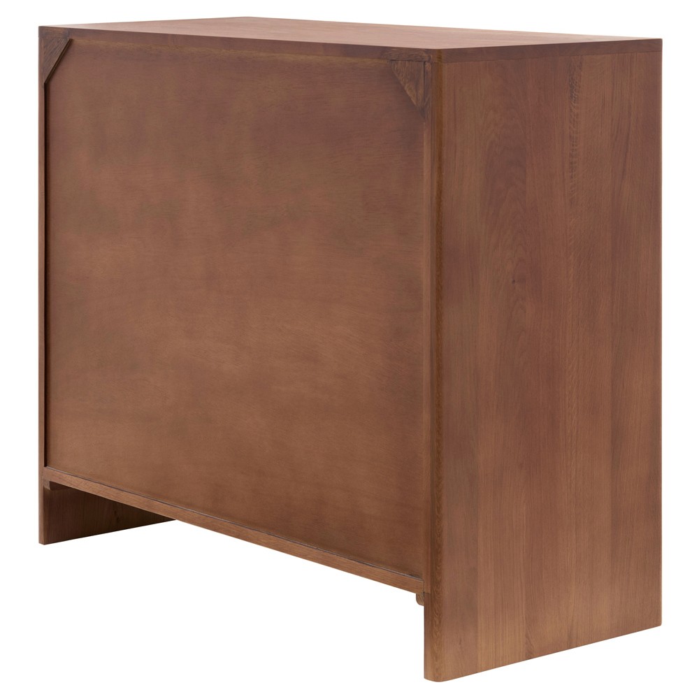 Delwyn Modern Classic Textured Metallic Oak Wood Cabinet|