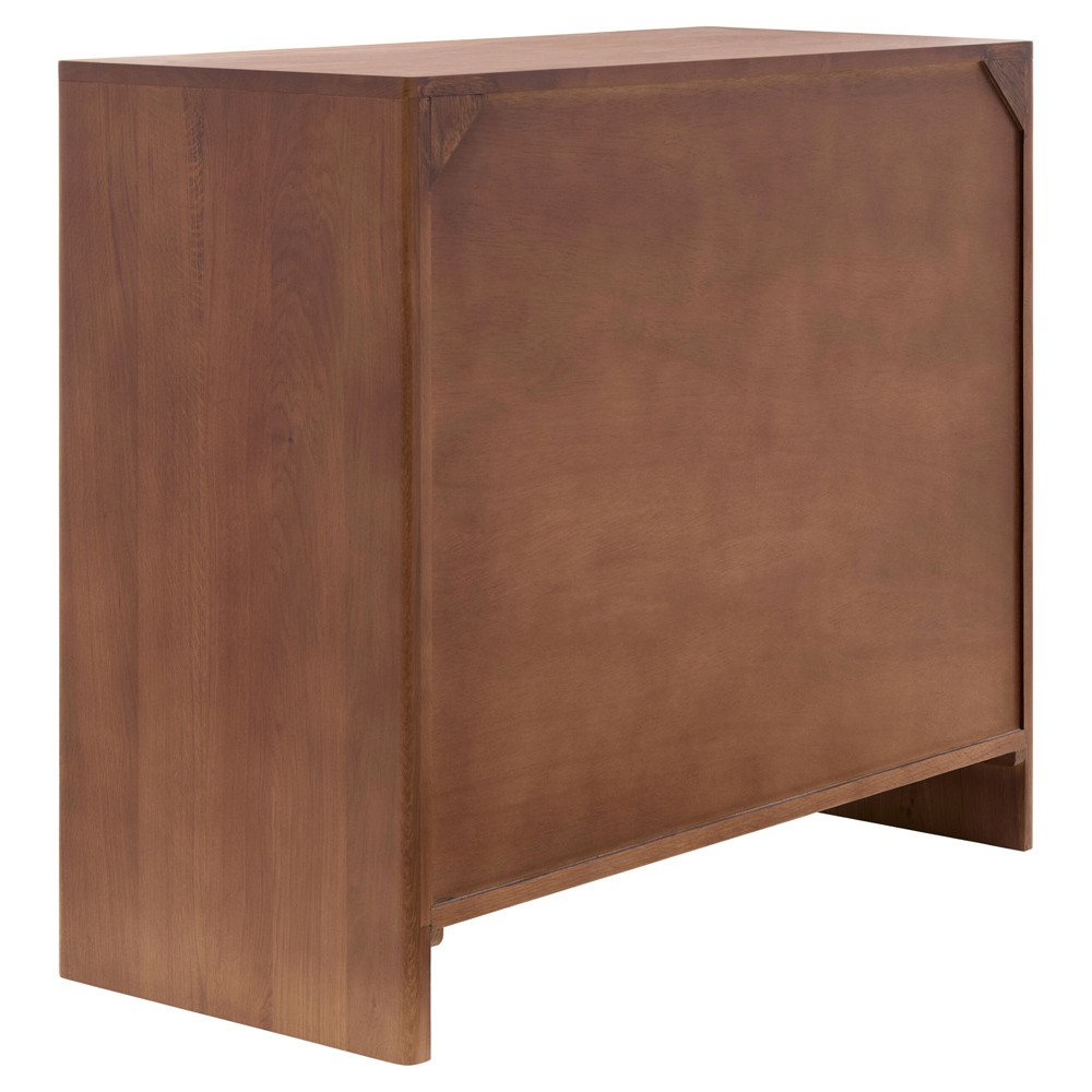 Delwyn Modern Classic Textured Metallic Oak Wood Cabinet|