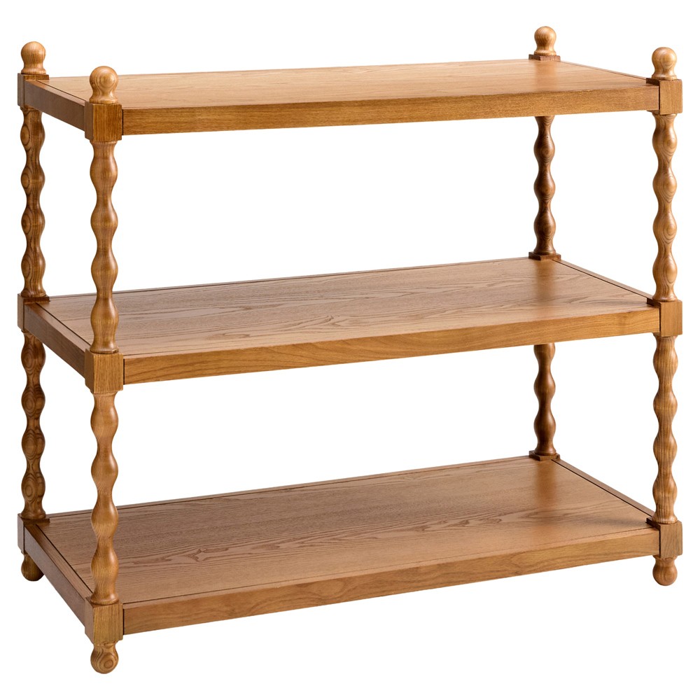 Thalen Updated Traditional Brown Wood Spindle Console Table|
