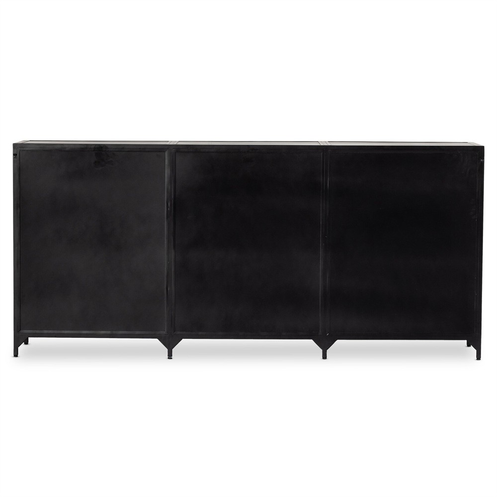 Stancil Modern Classic Black Iron Triple Dresser|