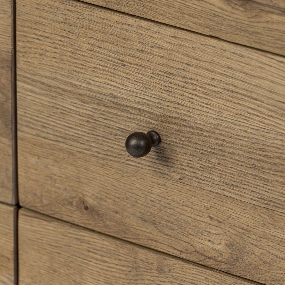 Diego Updated Traditional Honey Brown Oak Double Dresser|