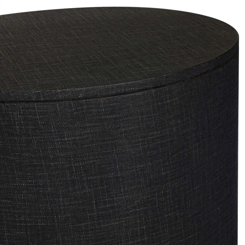 Beatrice Modern Classic Black Painted Linen 1 Drawer Nightstand|