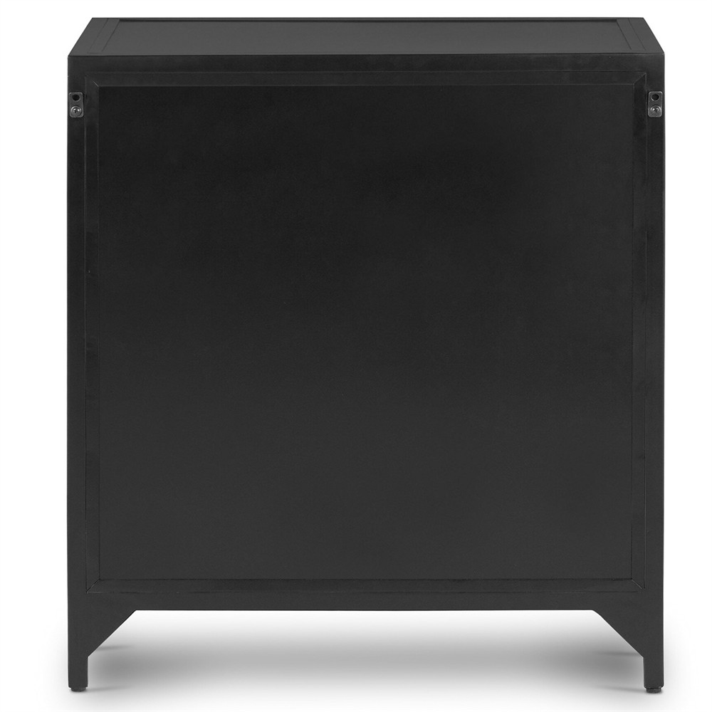 Stancil Modern Classic Black Iron Nightstand|
