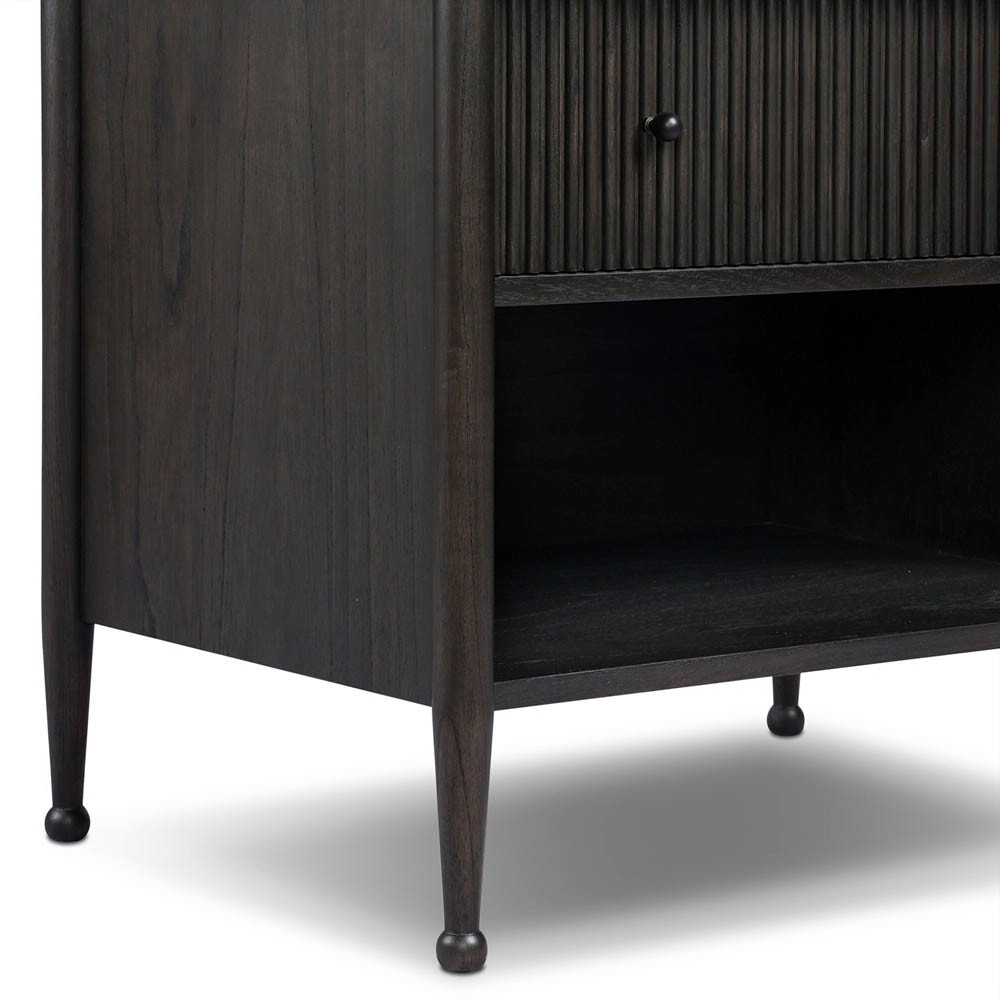 Eloise Smoked Black Mindi Nightstand|