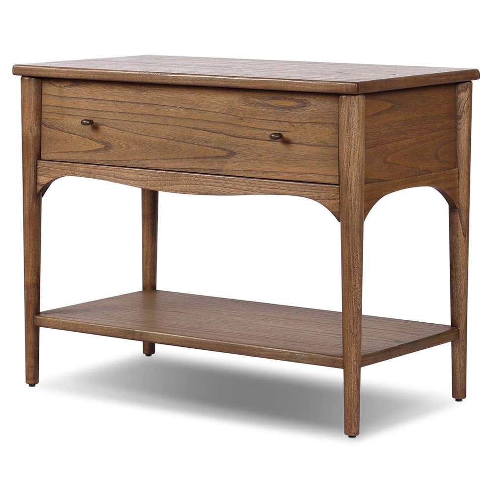 Lizzy Amber Sungkai Veneer Nightstand|