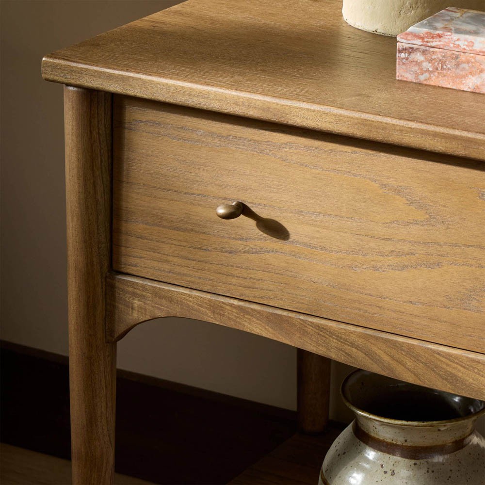 Lizzy Amber Sungkai Veneer Nightstand|