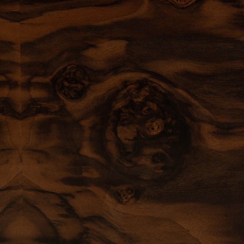 Raisa Walnut Burl Oval Nightstand|