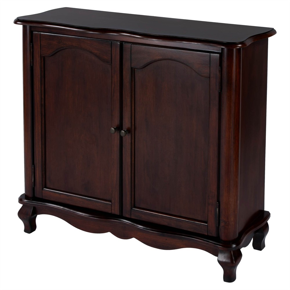 Greyson Updated Traditional Dark Brown Wood Media Cabinet - 36"|
