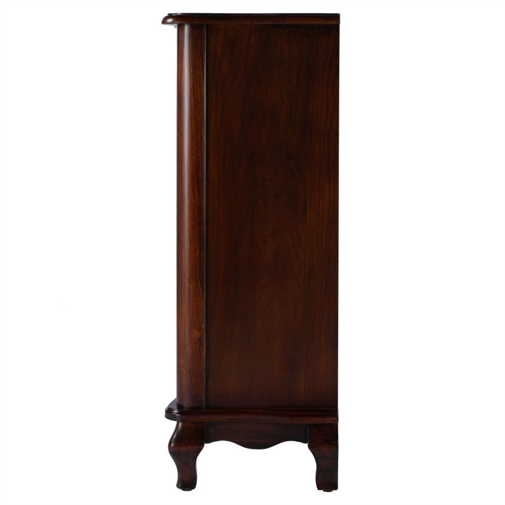 Greyson Updated Traditional Dark Brown Wood Media Cabinet - 36"|