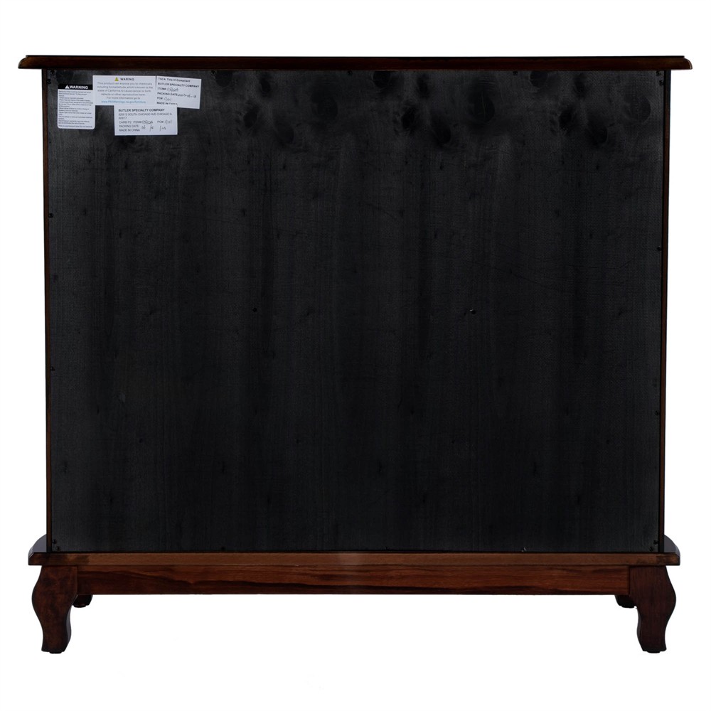 Greyson Updated Traditional Dark Brown Wood Media Cabinet - 36"|