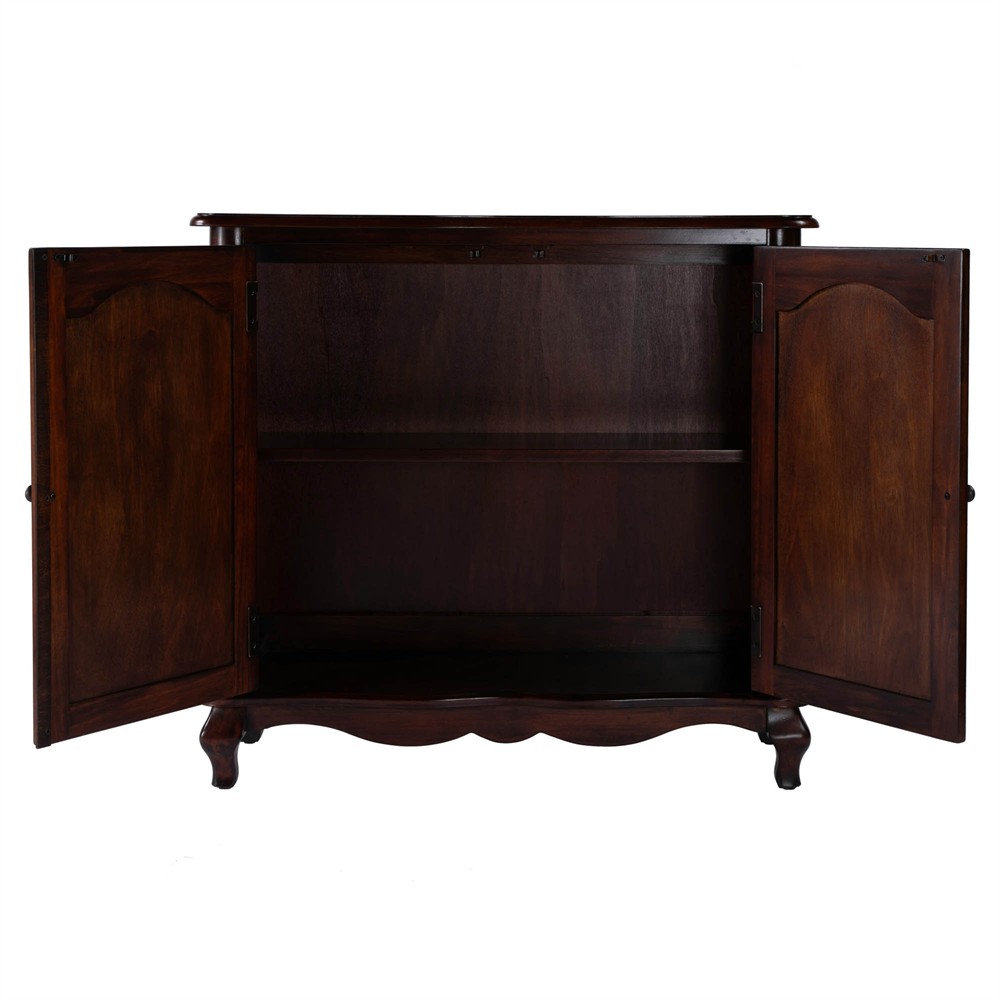 Greyson Updated Traditional Dark Brown Wood Media Cabinet - 36"|